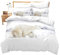 Loussiesd Kinder Tier Thema Bettwäsche Set Eisbär Muster Microfaser Bettbezug Set für Jungen Mädchen Schnee Nordpol Warm Weiß Betten Set inkl.1 Bettbezug 135x200 cm und 1 Kissenbezüge 80x80 cm