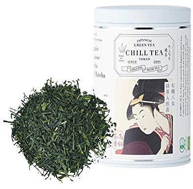 Matcha Sencha Grüntee - 100% Angebauter Japanischer Sencha Matcha Grüntee von CHILL TEA Tokio - Frischer Umami Geschmack ( Lose Blätter 100g)