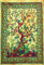 THE ART BOX Wandteppich Gelber Baum des Lebens Wandbehang Psychedelische Wandteppiche Indische Baumwolle Twin Tagesdecke Picknickplatte Wanddekor Decke Wandkunst (klein, 30x40 Zoll)