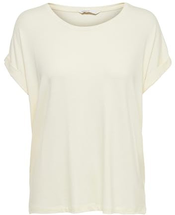 ONLY Women's ONLMOSTER S/S O-Neck TOP NOOS JRS T-Shirt, Antique White, X-Large
