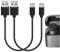 GEEKRIA USB Earbuds Short Charger Cable Compatible with Yamaha, Logitech, Soundcore, Sony, JLab, Shokz, Durable USB Replacement Power Charging Cord (1ft/30cm 2 Pack)