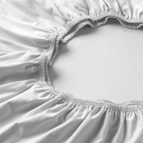ESTELLA Spannbetttuch Natürlich Weiss | 150x200 cm | Bio und GOTS Zertifiziert | passend für Matratzen 140-160 cm (Breite) x 200 cm (Länge) | trocknerfest und bügelfrei | 100% Bio-Baumwolle