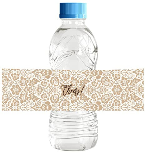 Etiquetas adhesivas para botellas de agua con estampado floral de recuerdo de Darling - Colección de fiestas - Pegatinas para botellas de agua ideales para bodas, cumpleaños