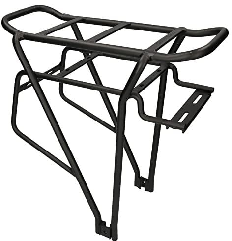 windmeile | Gepäckträger für Akkus mit 395x148x76mm, massiver Stahl, Schwarz, 4 Befestigungspunkte, 395x148x76mm, E-Bike, Elektro Fahrrad, Pedelec