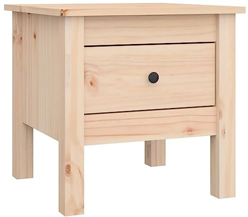 vidaXL Beistelltisch Couchtisch Wohnzimmertisch Kaffeetisch Sofatisch Teetisch Tisch Nachttisch Holztisch 40x40x39cm Massivholz Kiefer