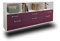 Lqliving Kommode Sideboard Bellevue, Korpus in Weiss matt, Front im trendigem Lila (180x77x35cm), inkl. Metall Griffen, Wandmontage, Made in Germany