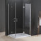 Duschkabine 120 x 80 x 195 cm Eckeinstieg Doppel Falttür 180º Falttürkabine 6mm ESG Glas Eckig Drehfalttür Dusche Duschwand Duschabtrennung