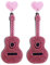 Acryl Musikgitarre Liebesherz Ohrringe Musikinstrumente Langer Charm übertriebene Bling Ohrstecker Hip Hop-Schmuck für Damen Mädchen