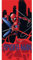 Strandtuch Spiderman Marvel oder Badetuch Spiderman Marvel 70 x 140 cm aus Baumwolle (Spiderman-Handtuch)