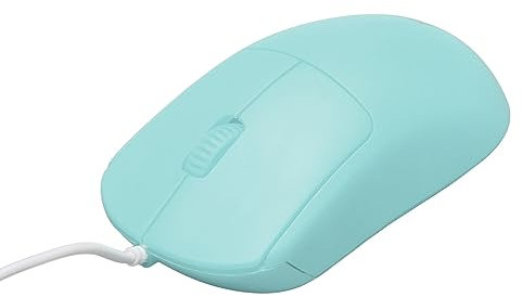 Ratón USB Básico Con Cable, 1200 DPI Óptico de 3 Botones Para Computadora Portátil y Juegos, Diseño Ergonómico, Color Claro Para Niños, Niñas, Dama