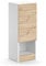 Vicco Armario Mediano Alf, Blanco/Roble, 35 x 92 cm con 2 cajones