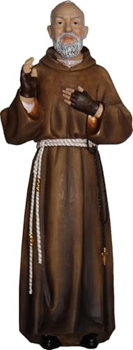 FADEDA Padre Pio/Altura: 13 cm/Pintado a mano/Figuras de Belén detalladas - Decoración de mesa de Navidad cuna Accesorios