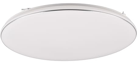 Reality Leuchten LED Deckenleuchte Blanca R64141101, Kunststoff Weiß matt/Chrom, inkl. 46 Watt LED, Switch Dimmer