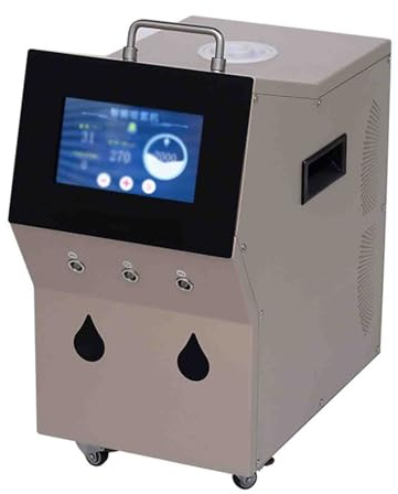 GERAZAHO Máquina de inhalación de hidrógeno, inhalador de Tres Puertos Separado por HO de 3000ml/min, ionizador con tecnología SPE, Equipado con polea Universal