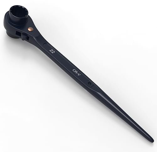 Scafom-rux Doppelratsche “Light” [M2 | SW 19/22] leichte Gerüstbauratsche - Gerüstschlüssel - Gerüstratsche - Ratsche für Gerüstbau - Gerüst Zubehör