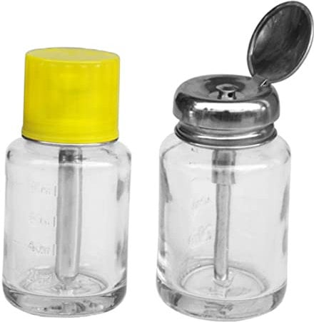 Angoily Ml Press Liquid Dispensers Travel Squeezy Bottles for Nail Polish Remover Leakproof Easy to Carry and Storage
