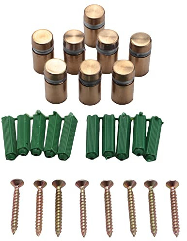 MOLERRI 8 SäTze Abstands Schrauben Werbenagel Abstands Halter Wand Hardware für AufhäNgen Von Acryl Bilderrahmen (12 X 20 Mm)