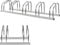 Crystals Bike Rack for 5 Bikes - Bicycle Floor or Wall Mount Stand - Cycle Stand for Bike Storage Outdoor Garage - Steel Bike Stand, Silver (5 Bikes Stand)