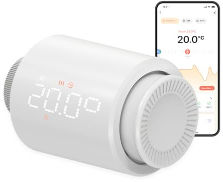 ezAIoT Smart Heizkörperthermostat WLAN – Programmierbares Heizkörperventil mit Tuya-Fernbedienung, Temperatursensor und App-Steuerung für optimale Heizungsregelung-EZ-TRV702W