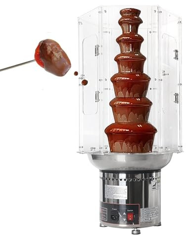 Commercial Chocolate Fondue Fountain Cover, Chocolate Fountain Cover, Electric 4-7 Tiers Chocolate Fountain Melting Machine Cover, Heating Fondue Fountain Cover,7tiers
