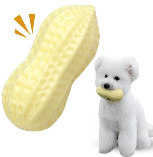 EPODA Jouet en Silicone Indestructible pour Chien, Occupation Interactive en Forme de Cacahuète pour Petite et Moyenne Race, Cadeau d'Anniversaire
