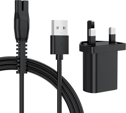 5V USB Beard Trimmer Charger Power Cord Compatible with Philips Norelco One Blade 360 Electric Shaver QP2724 QP1924 QP2834 QP4631 QP1324 MG9510 X5006, for 360 Razor Replacement Charging Cable