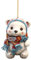 Eisbär Ornamente für Weihnachtsbaum - 2D Acryl Behänge Tiere Figuren - Eisbär Ornament Niedliche Behänge Eistiere Figuren mit Schal für Weihnachtsdekoration