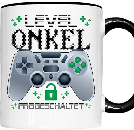 Onkel Tasse | Level Onkel freigeschaltet | Onkel Geschenk Patenonkel Tasse Patenonkel Kaffeebecher lustig