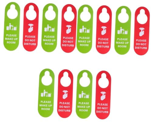 BUGUUYO 12pcs Door Handle Hanger Make up Door Tag Do Not Disturb Sign Modern Style Printing