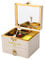 Zjyufy Vintage Musical Jewelry Storage Box mit Ballerina Schmuck Aufbewahrungsbox mit Schublade für Mädchen Frauen