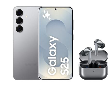 SAMSUNG Galaxy S25 256GB Gris + Galaxy Buds3 Pro - Móvil con IA, Galaxy AI, Dual SIM con Auriculares inalámbricos