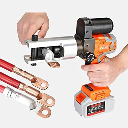 LKYLGYU Pinza crimpatrice idraulica elettrica Ricaricabile, 16-300 mm² Pinza crimpatrice per Cavi a Batteria Pinza crimpatrice per Rame, terminale