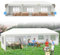 Yznahre Partyzelt Pavillon mit 4 Seitenwnden, Faltpavillon Gartenpavillon Gartenzelt PE Plane für Outdoor-Party Hochzeit (3 x 9 m, Weiß)