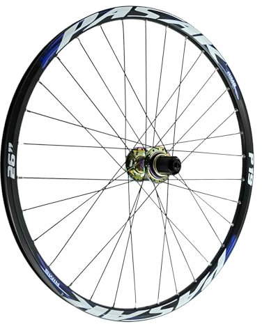 LYYCX 26/27.5/29 MTB Laufradsatz, Fahrrad Vorderrad Hinterrad Scheibenbremse Quick Release, Doppelwandige Aluminiumfelge, 32H HG Hubs Passend für 7-12S.1.25-2.25 Reifen(Rear Wheel_26 inch)