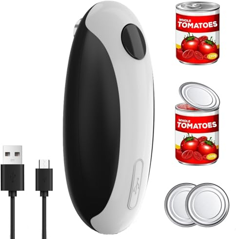 Elektrischer Dosenöffner, Dosenöffner Elektrisch Passend Für Alle Dosengrößen, One Touch USB Wiederaufladbarer Elektrischer Dosenöffner für Küche und Senioren mit Arthritis, Koch, Automatischer