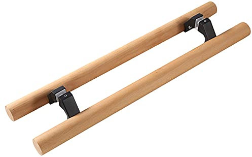 SIOARCOURT Duschtürgriff, Türgriff aus Holz für Schiebetüren im Scheunenstil, natürlicher Drucktürgriff für innen und außen, robuste Griffe aus Glas und Metall für Garagentore (Stil 2, 80 cm)