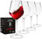 AMEITECH Lot de 4 verres à vin incassables en plastique Tritan 420 ml avec bord lisse et base stable