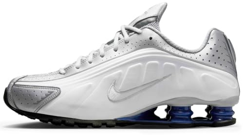 NIKE Shox R4 White/White-METALLIC Silver 45 EU