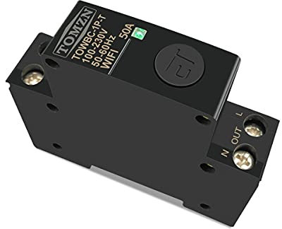 Shupiquant Sicherungsautomat,Schutzschalter Hutschiene W-LAN Leistungsschalter Smart Switch Fernbedienung durch intelligente Lebensdauer for Smart Home 18mm 32A 50A(32A)