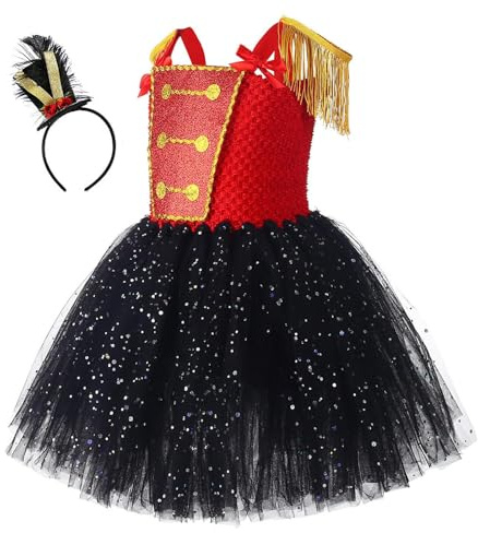 FmtwPhn Nutcracker Dresses for Girls, Christmas Nutcracker Costume for Fancy Dress, Children's Clothing for Photo, Travel, School Stage, Performances, Events, Autumn, Halloween, Festivals