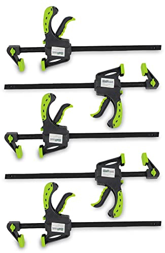 TrutzHolm Einhandzwingen im 5er Set mit Soft-Grip-Griffen 60x150 mm