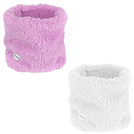 SGQTZDZQ 2Pcs Kids Snood, Thermal Windproof Kids Neck Warmer Snood Scarf, Boys Girls Winter Fleece Snood for Skiing Hiking Running