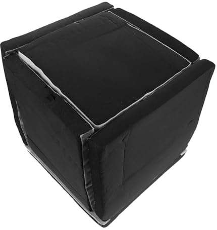 Housoutil Scatola Fonoassorbente Spessa 28x25 Cm Spugna Nera, Copertura Antirumore per Pompe Booster, Isolamento Acustico Compatto per Generatori e Ambienti Ristretti