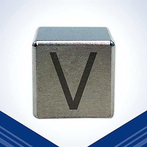 Gravierter Wolfram-Würfel, 1,3 cm (V)
