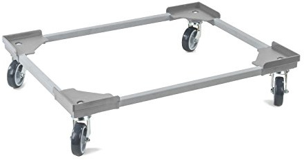 aidB Transportroller Variabel - 800x600 - Gummiräder 4 Lenkrollen Grau