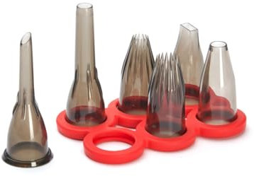 De Buyer - Coffret GARNIR : 6 douilles en tritan avec support - 16,5 x 8,5 x 7 cm -, Noir