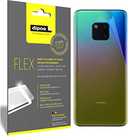 dipos I 3X Protector de Pantalla Compatible con Huawei Mate 20 Pro Parte Cobertura 100% Compatible con Pantalla - láminas Protectoras