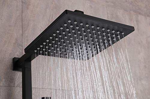 XXL-Regendusche ABS-Duschkopf 3030TB Schwarz - 22 x 22 cm