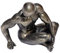 Brillibrum Design Moderne Dekofigur Athlet Sportler Akt Skulptur in Pose Figur Mann muskulös Dekoration (Variante 2 - Gold)