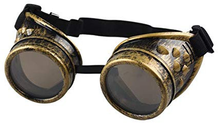 Kylewo Steampunk, Schweißer Brille, Steampunk Antique Copper Cyber Goggles Rave Goth Vintage Victorian Like Sunglasses